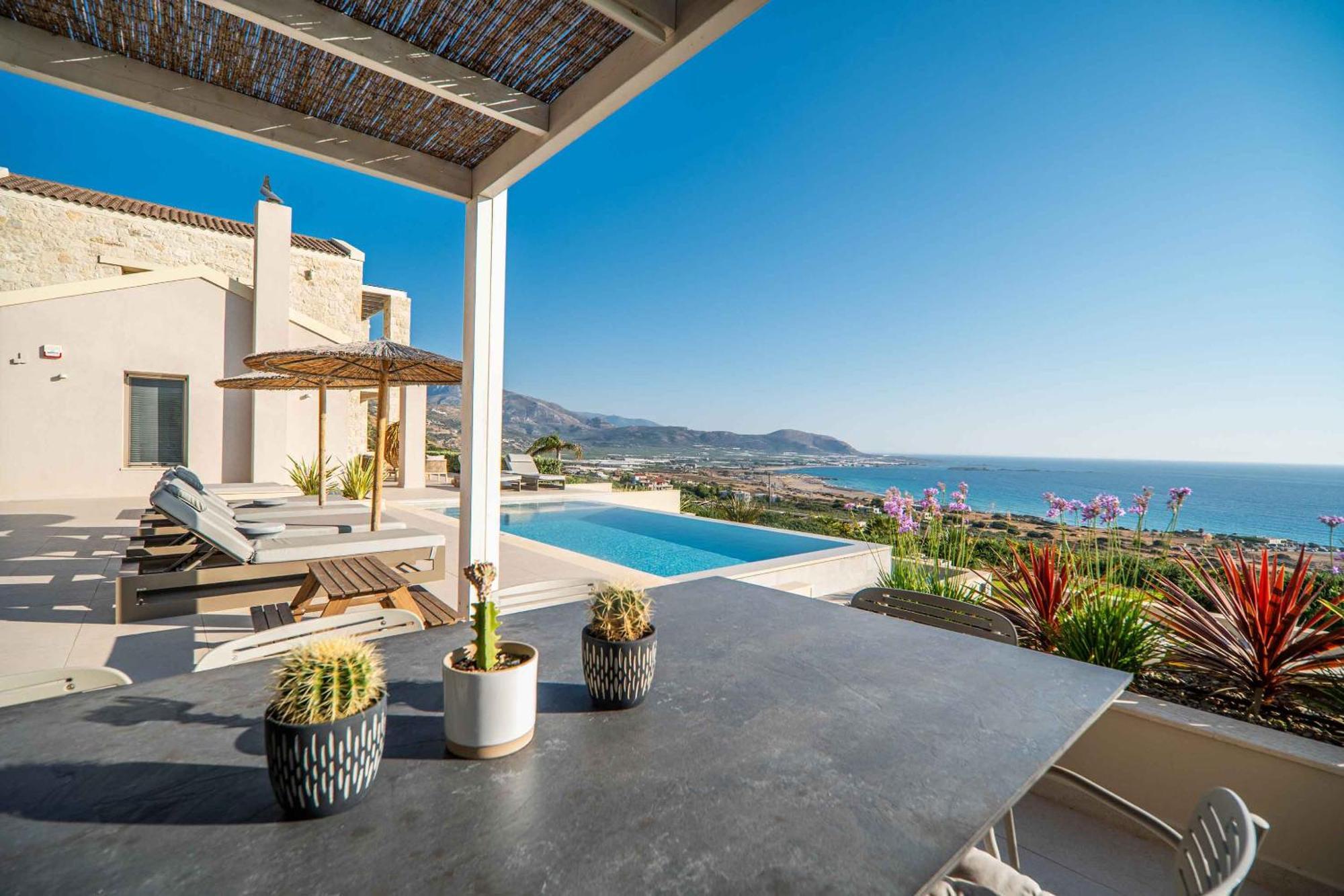 Cielo E Mare Villas I "Free" Heated Pools & Seaview Falasarna Exteriér fotografie